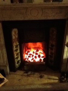 There's nothing like an open coal fire. It's even better when it is cold enough outside to have one