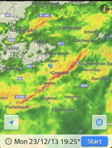 MetDesk rain radar for 23rd