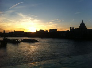 Sunset from Southwark Bridge overlooking St Paul's Cathedral by WansteadMeteo