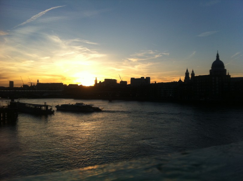 Sunset from Southwark Bridge overlooking St Paul's Cathedral by WansteadMeteo