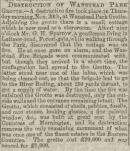 An account of the fire appeared in the November 29th edition of the Essex Newsman