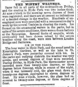 This small article appeared on the front page of Reynold's Newspaper in November 1890