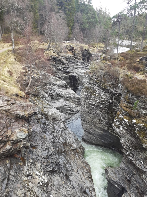 A gorge under the bridge at Linn of Dee