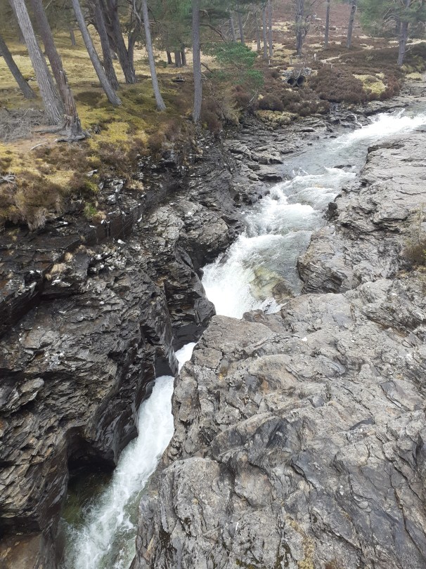 A gorge under the bridge at Linn of Dee