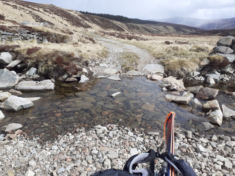 A ford over Geldie Burn, one of many